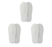 Changyeah Lot de 3 paires de pantoufles antidérapantes pour homme et femme, pantoufles d'invités, pantoufles d'hôtel, pantoufles d'invités, pantoufles de spa, pour invités d'hôtel et spa (blanc)