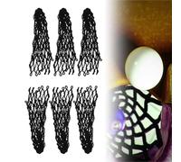 Changyeah Lot de 6 filets de billard, filets de poche creux pour l'entraînement de billard, sac de table de billard, sac en maille de coton (noir)