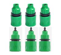 Changyeah Lot de 6 raccords de tuyau d'arrosage en plastique - Raccord rapide à air comprimé - Pour robinet de jardin et de maison (vert)