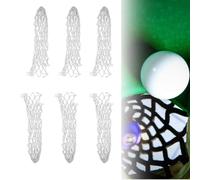 Changyeah Lot de 6 sacs de table de billard, filets de poche creusés, fil de coton, pour l'entraînement de billard, sac de table de billard (blanc)