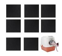 Changyeah Lot de 8 filtres à charbon actif, filtre à charbon, poubelle biologique, filtre à charbon actif, filtre carré pour bac à compost, filtre à charbon bio, poubelle bio