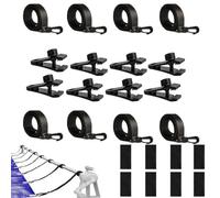 Changyeah Lot de 8 Sangles de Maintien et Pinces pour Enrouleur Bâches Piscine, Accessoires Enrouleur de Couverture Solaire Jeu de Roues de Parasol Sangles pour bâches de Piscine