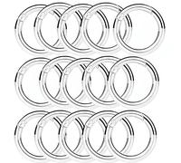 Changyeah Mousquetons Ronds, Alliages, 15 pièces Accessoires d'attrape-Sac, Anneaux d'ouverture, Anneaux, Boutons à Ressort, Boutons clés de vêtements de Sac à Bijoux (Argent)