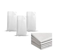 Changyeah sac de sable pour inondation protection,15 sacs en tissu PP,60 x 100 cm,Superbes sacs solides pour gravats,Sacs de transport,Sacs à sable,Blanc non imprimé