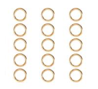 Changyeah The Circle, 15 pièces mousquetons Ronds en Alliage de Zinc Rond avec Fermeture à Pression pour Sangle, chaîne, Porte-clés, Sac à Dos, Porte-clés (doré)