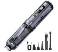 CHANGYUE Aspirateur Automobile, 15000pa Pays de Poche Rechargeable avec Un Bouton d'air comprimé sans Cordon sans Cordon sans Pinceau pour Animal de Compagnie pour Le Bureau de Voiture (Gris)