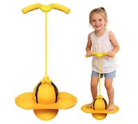 CHANGYUE Balle pour Enfants et Adultes, Planche de Rebond avec poignée et Pompe, Jouet de Saut en Hauteur Amusant Pogo Stick, Cadeau pour garçons et Filles (Jaune)