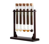 CHANGYUE Humidificateur d'injecteur de saveur de cigare avec tube en verre et base en bois faite à la main, présentoir aromathérapie DIY pour amateurs de cigares (style B)