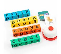 CHANGYUE Jeu de dés brouillés, Jeu de Mots, Jeu de fête, Jeu de dés d'orthographe, Jeux de société familiaux Rapides pour Les fêtes, Les Voyages et Les Nuits en Famille (B)