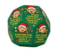 CHANGYUE Jeu de dés d'échange de Cadeaux de Santa Swap, Hilarous Roll A Snowman Dice Game, Gift Exchange Games Dices, Christmas Stocking Stuffers Gifts for Noël et Vacances en Famille (Green 1PC)