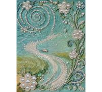 CHANGYUE Kit de peinture diamant 5D à faire soi-même avec perles et points de diamant pour adultes/débutants, cadeau, décoration d'intérieur, peinture diamant avec cadre, 30 x 40 cm (CX342)