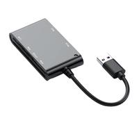 CHANGYUE Lecteur de Carte mémoire Multifonction 6 en 1 Smart/MS/M2/TF/SIM/SD pour Windows/Mac Adaptateur de Carte Aucune Application requise Plug and Play (USB CR375)