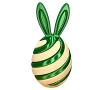 CHANGYUE Oeufs de Pâques pré-remplis, œuf surprise de lapin articulé, remplisseurs de paniers, œufs en spirale colorés en 3D, cadeau de Pâques (Tourbillon vert) (F)