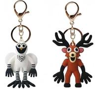 CHANGYUE Porte-clés en peluche 99 Nuits dans la Forêt, jeu d'horreur, élan et hibou, figurines décoratives, jouets, cadeaux fans (2 pcs)