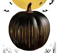 CHANGYUE Pumpkins en Verre étoilé sur étoiles, Une Nuit étoilée étincelante éclairage pour Les décorations d'halloween d'automne, Halloween Pumpkin Light Gift Up Light Up Table Decor (Black-L)