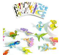 CHANGYUE Puzzle éducatif de Dessin animé 3D - Kit Bricolage avec 25 modèles pour Enfants, Cadeau d'anniversaire, Jeu d'apprentissage Amusant (Dinosaure)