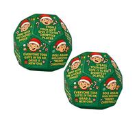 CHANGYUE Santa Swap Gift Exchange Dice Game, Hilarant Roll a Snowman Dice Game, Gift Exchange Games Dices, Christmas Stocking Stuffers Gifts for Noël et Vacances en Famille (Green 2PCS)
