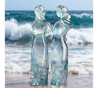 CHANGYUE Sisters by My Side, Sisters Sculpture en résine de Verre de mer, célèbre l'amitié, Sculpture de Trois sœurs, Cadeaux d'anniversaire pour Femmes (A)