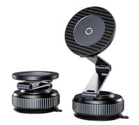 CHANGYUE Support de téléphone de Voiture Pliable avec Ventouse magnétique Forte, 360°, Compatible Smartphones (Gris)