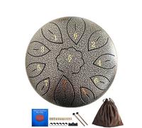 CHANGYUE Tambour à langue en acier, tambour de pluie, ensemble de tambours à main pour enfants avec baguettes pour la méditation, le yoga, l'éducation musicale, 6 en 11 notes (H)