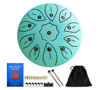 CHANGYUE Tambour à langue en acier, tambour de pluie, ensemble de tambours à main pour enfants avec baguettes pour la méditation, le yoga, l'éducation musicale, 6 en 11 notes (J)