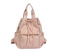 CHANGYUE Women Nylon Laptop Backpack Aesthetic Drawstring Large Capacity | Casual Travel Daypack; Padded Shoulder Straps; Mesh Side Pockets; for Business, Teacher, Travel, Picnics, Parties