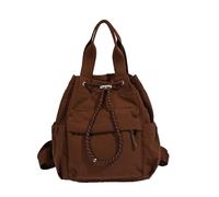 CHANGYUE Women Nylon Laptop Backpacks Aesthetic Drawstring Large Capacity | Casual Travel Daypack Padded Shoulder Straps Mesh Side Pockets for Business Teacher Travel Picnics Parties