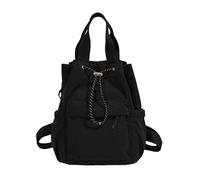 CHANGYUE Women Nylon Laptop Backpacks Aesthetic Drawstring Large Capacity | Casual Travel Daypack, Padded Shoulder Straps, Mesh Side Pockets, for Business, Teacher, Travel, Picnics, Parties