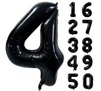 CHANGZHONG Ballons gonflables à l'hélium de 0 à 9 en noir, nombre géant pour fête, mariage, anniversaire d'enfant