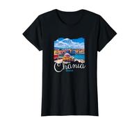 Chania Crète Grèce Souvenir/Grèce Chania T-Shirt Graphique avec Valeur, Femme, Noir, S