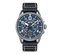 Channel Blue Montre Homme Analogique Quartz avec Bracelet Cuir AV-4089-04, Vert, Sangle, Vert, Sangle