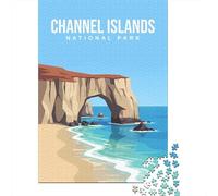 Channel Islands National Park Puzzle Adulte De 1000 Pièces, 52x38cm/1000pcs; Projet Tranquille pour Le W nd; Carton Blanc Lisse Et Facile À Trier