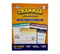 Channie's Easy Peasy Grammar Workbook Niveau 2 - Noms, articles et conjonctions pluriels Practice avec vocabulaire, révision et réponse - Cahier d'exercices de grammaire pour les années 1 à 3
