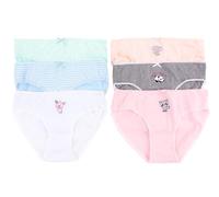 Channo Culottes en Coton pour Fille avec Dessins Originaux, Douces et Confortables - Lot de 6, Animaux, 2-3 Ans