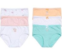 Channo Fille Culotte en Coton aux Dessins Originaux, Douce et Confortable - Lot de 6, Animaux, 4-5 Ans