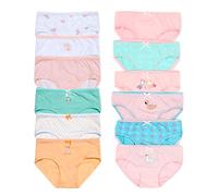 Channo Fille Culotte en Coton aux Imprimés Originaux et Joyeux - Lot de 12, Saisons, 2-3 Ans