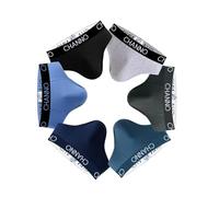 Channo Slips pour Homme en Coton - Couleur Unie et Uniforme - Lot 6 Multicolore, XL
