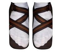 Chanpning Chaussettes pour femme - Motif 3D - Manucure - Imprimé - Tongs - Chaussettes de course cachées amusantes - Chaussettes de course à pied personnalisées pour femme - Respirant - Chaussettes