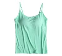 Chanpning Debardeur avec Soutien Gorge Integre - Haut De Yoga - Camisole avec Bretelles Réglables - Débardeur De Course - Débardeurs D'entraînement - Haut Spaghetti - Débardeur D'entraînement