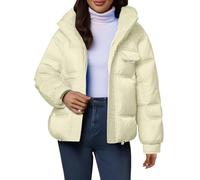 Chanpning Doudoune Chaude d'hiver pour Femme Mode Veste Matelassée Manteau à Capuche Hiver éPaissir Parka Veste Chaude Blousons avec Fermeture à Glissière Coupe Vent Manteaux Fille Coat