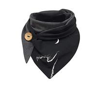 Chanpning Foulard Femme Hiver Chaud Foulard Hiver Chaud Écharpe Triangle avec Bouton Vintage Imprimé Chat Echarpe Cachemire Confortable Echarpes Et Foulards Grand Souple Écharpe Chale