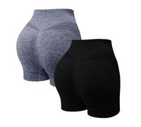 Chanpning Lot de 2 Short Anti-Frottement Sousrobe Boxer Pantalons Taille Haute Cuissard Invisible Legging Court sans Couture Shorties pour Femme Cycliste Sportif Cuisse Caleçon Slip de Sécurité