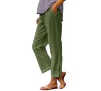 Chanpning Pantalon 7/8 éTé Femme Leger Fluide Ample Longueur Pants Cordon Décontracté à Jambes Léger Taille Elastique Floral Imprimé Casual Pant de Plage avec Poches