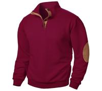 Chanpning Pull Col Camionneur Homme Sweatshirt en Micro Fleece Polaire À Manches Longues Chaud Maillot De Chasse Survêtement Et Boutons Sweat Pull-Over Automne Hiver