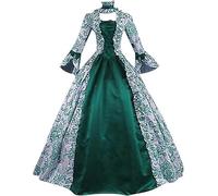Chanpning Robe Rétro Médiévale Femme Renaissance Baroque Robes Médiévale Rétro Manches Trompette Victorienne Gothique Robe Grandes Tailles Maxi Carnaval Halloween Fête Cosplay Carnaval Victorien