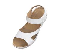 Chanpning Sandales Compensées Femme Été Chic Sandal Orthopédique Bout Ouvert Chaussure Avec Boucle Compensées Plateforme Chaussures De Plage Anti-Dérapant Respirantes Léger Sandales De Marche