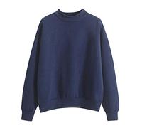 Chanpning Sweat Femme sans Capuche Couleur Unie Pullover Femme Sweat Shirt Pull Femme Chic Et élégant Hiver Chaud Pas Cher Sweat Automne et Hiver Manche Longue Pullover Tops