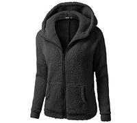 Chanpning Veste Polaire Femme Automne Hiver Chaud,Mode En Peluche Sweat À Capuche Zippé Manche Longue Couleur Unie Leger Veste Chic Grande Taille Sports Blouson Manteau Avec Poche Gilet Polaire Femme