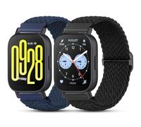 CHANRASI 2 Pack Tressé Bracelets Nylon Compatible avec Xiaomi Redmi Watch 5 Active/5 Lite/pour Amazfit Bip 5 Femme Homme,Sport Bande Solo Loop réglable pour Redmi Watch 5 Active/5 Lite