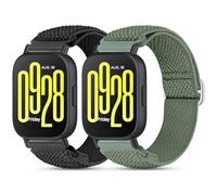 CHANRASI 2 pièces Bracelet élastique Compatible avec Xiaomi Redmi Watch 5 Active/Redmi Watch 5 Lite Hommes Femmes,22mm Nylon Bracelet de remplacement pour Amazfit Bip 6/pour Amazfit Bip 5